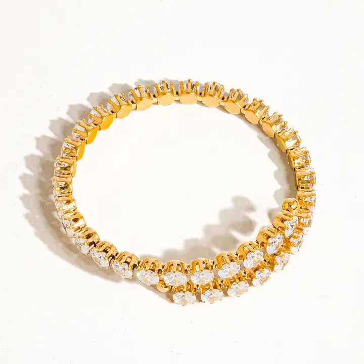 Maëlys 18K Gold Non-Tarnish Cz Glam Bracelet